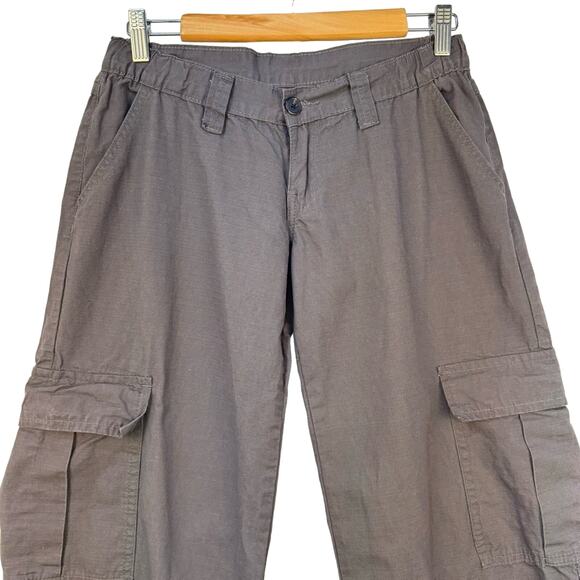 J. Galt Brandy Melville Gray Utility Low-Rise Cargo Pants Size Small Baggy Wide - Picture 1 of 8
